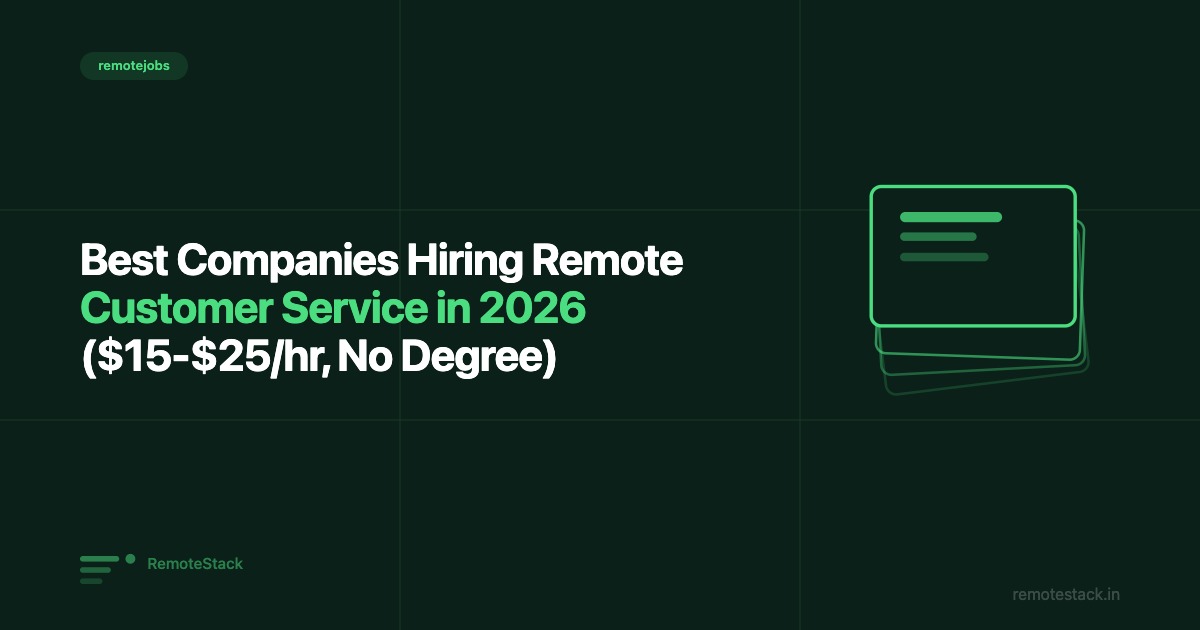 Best Companies Hiring Remote Customer Service in 2026 ($15-$25/hr, No Degree)