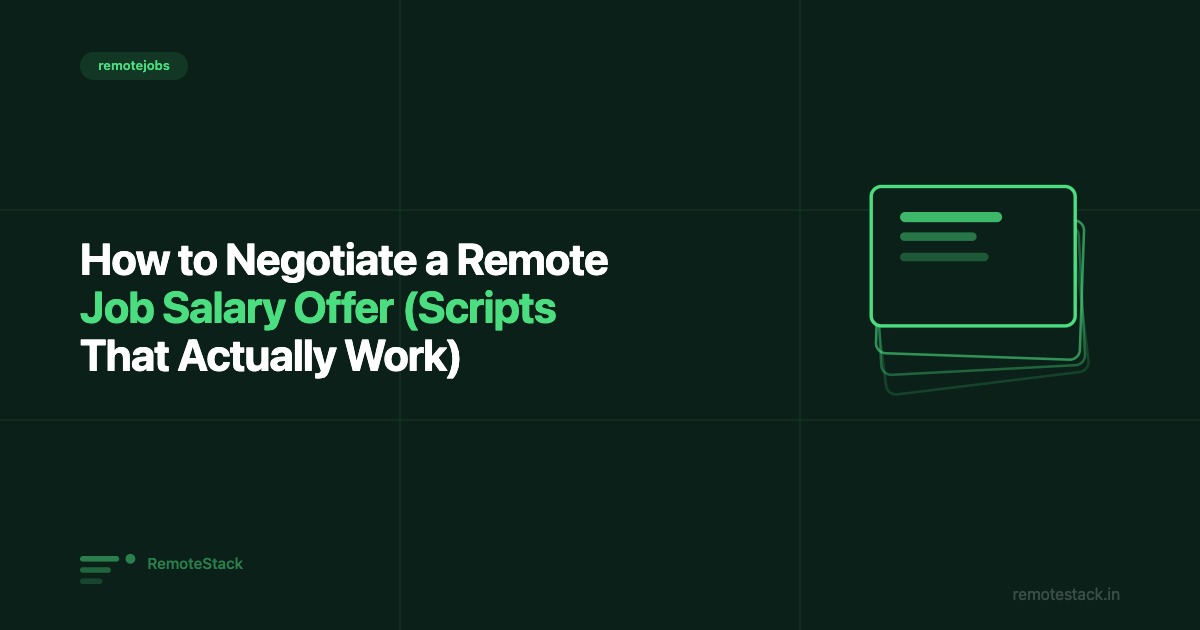 How to Negotiate a Remote Job Salary Offer (Scripts That Actually Work)