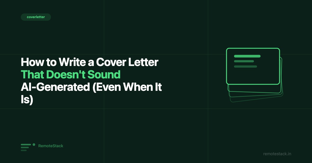 How to Write a Cover Letter That Doesn't Sound AI-Generated (Even When It Is)