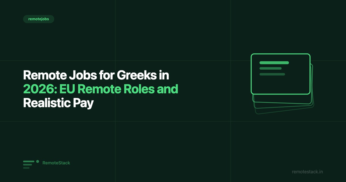 Remote Jobs for Greeks in 2026: EU Remote Roles and Realistic Pay