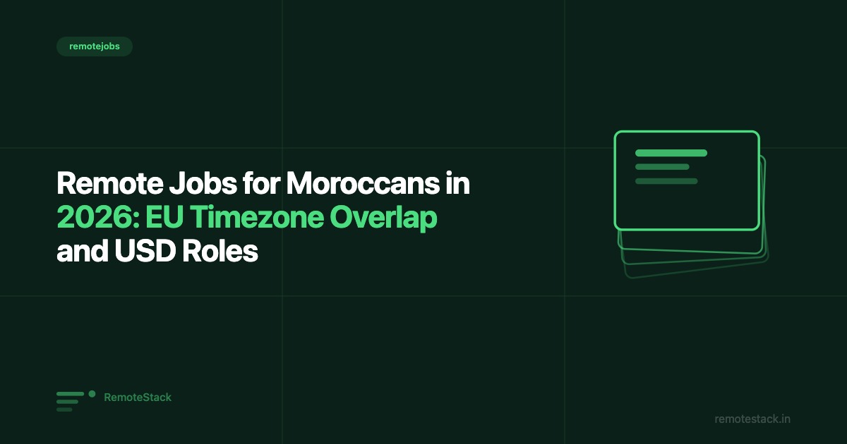 Remote Jobs for Moroccans in 2026: EU Timezone Overlap and USD Roles