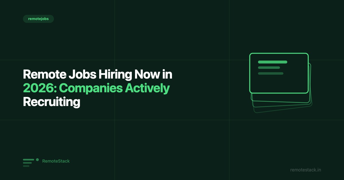 Remote Jobs Hiring Now in 2026: Companies Actively Recruiting