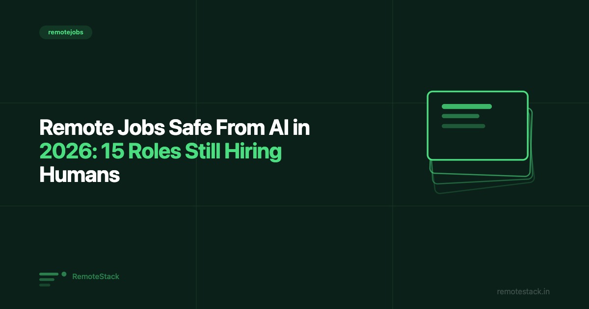 Remote Jobs Safe From AI in 2026: 15 Roles Still Hiring Humans