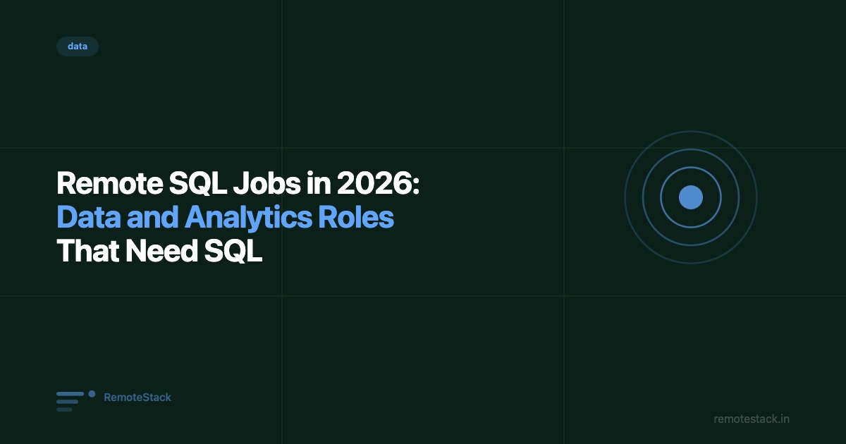 Remote SQL Jobs in 2026: Data and Analytics Roles That Need SQL